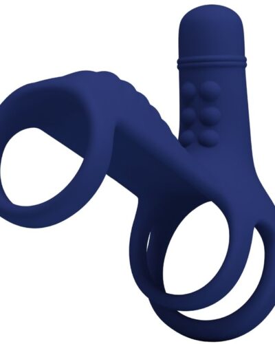 Pretty Love - Elish Vibrating Ring With Extension Blue