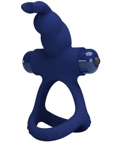 Pretty Love - Luchito Double Vibrating Ring Rabbit Blue