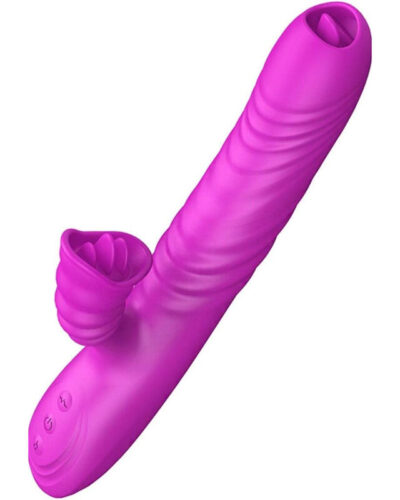 Armony - Angelia Multifunction Vibrator Double Tongue Violet Heat Effect