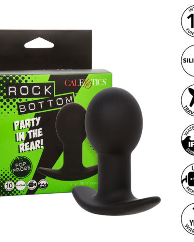 Calexotics - Rock Bottom Anal Plug 10 Vibrations Silicone Black