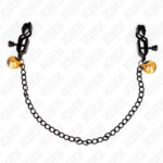 Kink - Flat Chain Nipple Clamps And Bell Silver 30 cm