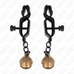 Kink - Bell Jaw Style Nipple Clamps Black 7 cm