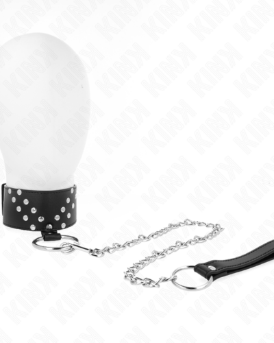 Kink - Necklace With Belt 65 cm With V Rivet Adjustable 36-43 cm X 5 cm