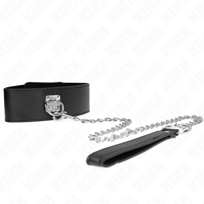 Kink - Necklace With Belt 65 cm With Wide Black Strap Adjustable 33.5-41 cm X 5 cm - Image 3