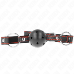 Kink - Hollow Hard Black Ball Gag Model 2 65 X 2.5 cm