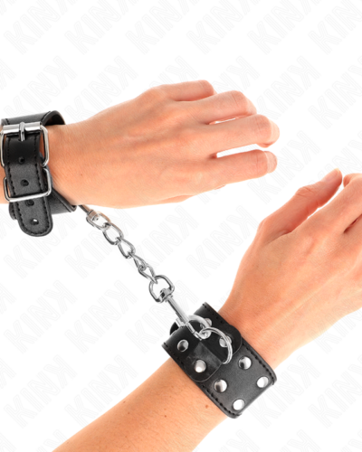 Kink - Wristbands With Double Line Of Adjustable Studs Black