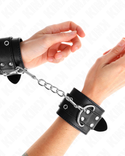 Kink - Double Buckle Wrist Restraints Black Adjustable 19-26 cm