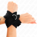 Kink - Cross Cuffs Black 34 X 5.5 cm