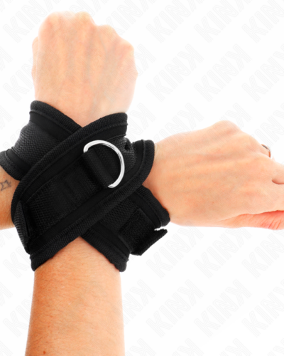Kink - Cross Cuffs Black 34 X 5.5 cm