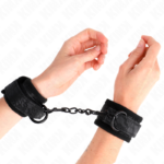 Kink - Dark Lace Covered Wrist Cuffs Neoprene Adjustable Black 20-29 cm X 5 cm