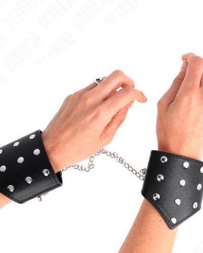 Kink - Black Point Style Wristbands With Chain Adjustable 17-23 cm X 8.5 cm