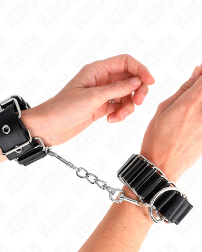 Kink - Hinge-Like Thin Wrist Restraints Black Adjustrable 16-22 cm X 3.5 cm