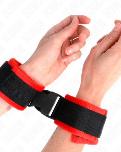Kink - Nylon Bind Hookloop Wrist Restraints Black Model 1 Ajdustable 25-35 cm X 6 cm