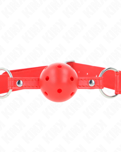 Kink - Complete Red Hollow Hard Ball Gag 62 X 2 cm