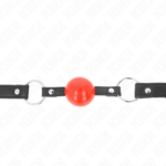 Kink - Ball 4 cm Gag With Lock Red Ball Black Strap 60 X 2 cm