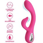 Pretty Love - Fritz Rabbit Vibrator 12 Vibrations Pink
