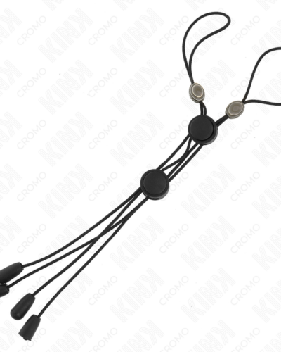 Kink - Black Detail Nipple Clamps With Black Elastic