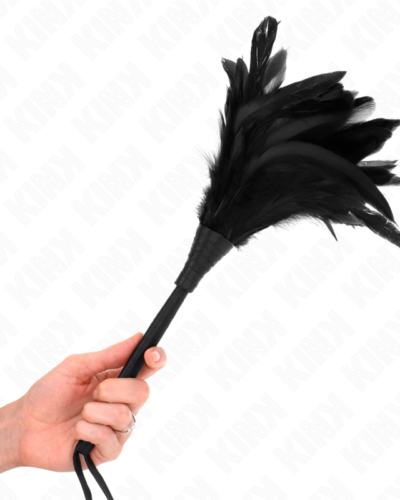 Kink - Black Maids Horn Shaped Tickle Chicken Feathers 36 cm