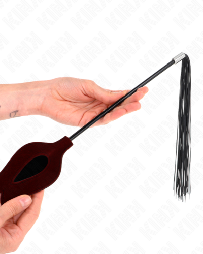 Kink - Rose Shape Silicone Tassel Whip 45 cm