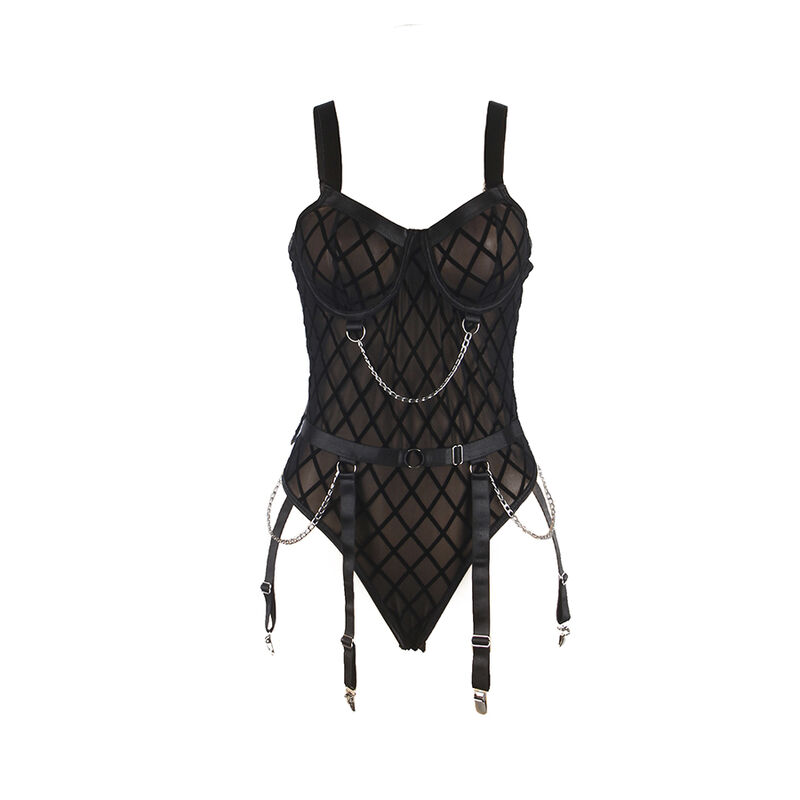 Subblime - 954260 Body With Chains + Garter Belt Black S/M - Image 5
