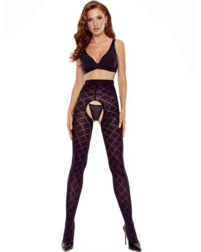 Passion - Tiopen 025 Tights Crotchless Black 1/2 40 Den