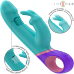 Intense - Monica Rabbit Vibrator With Rotating G-Spot Stimulator Blue