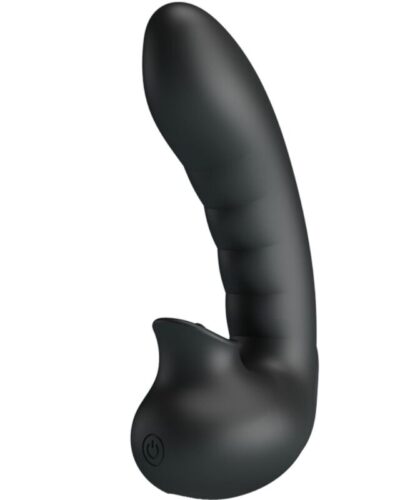 Pretty Love - Hobgoblin Vibrating Finger Case 12 Vibrations + Clitoris Stimulator Black