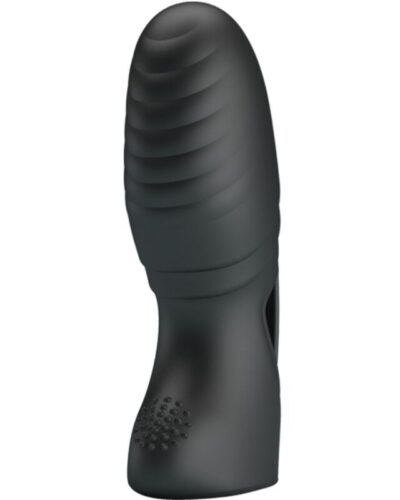 Pretty Love - Alan Silicone Finger Vibrator Black