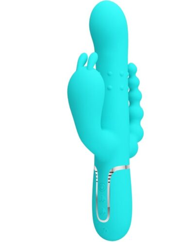 Pretty Love - Cammy 4 In 1 Multifunction Tripple Rabbit Vibrator  Blue