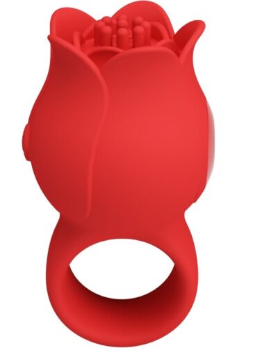 Pretty Love - Jae Rose Shaped Finger Vibrator 10 Vibrations Red