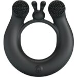 Pretty Love - Dahlia Vibrating Ring + Clitoris Stimulator 12 Vibrations Black