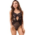 Livco Corsetti Fashion - Paula Lc 20209 Body With Lace Decorations Black S/M