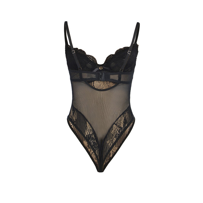Subblime - 955625 Lace Bodysuit with Bottom Closure Black L/XL - Image 5