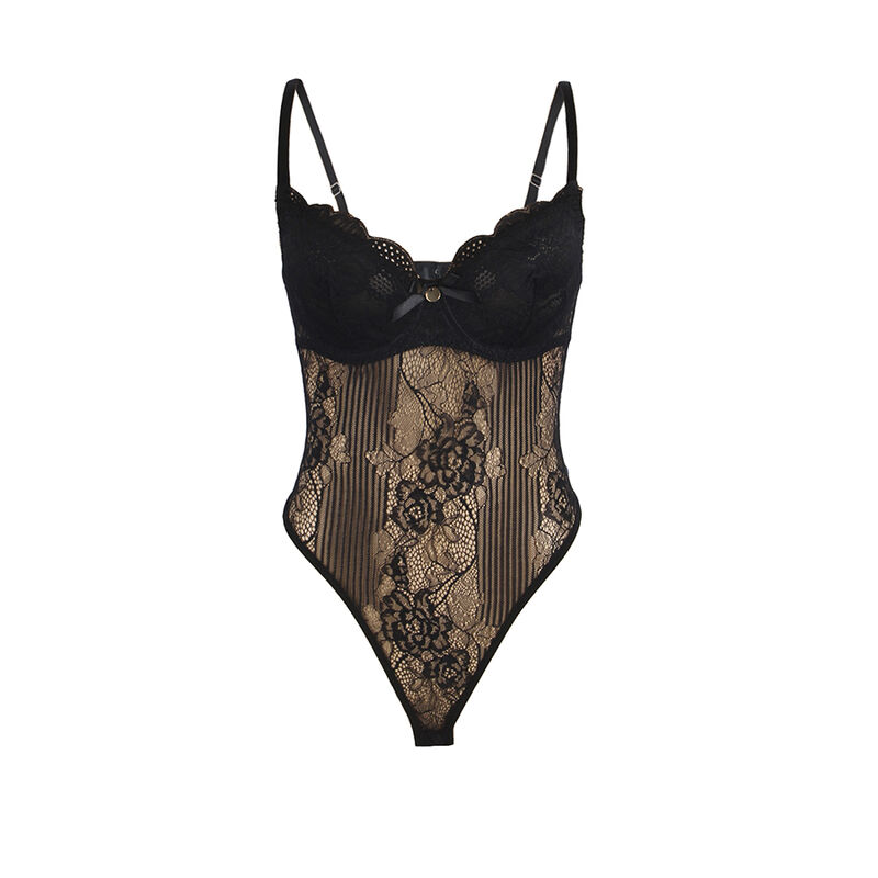 Subblime - 955625 Lace Bodysuit with Bottom Closure Black L/XL - Image 4