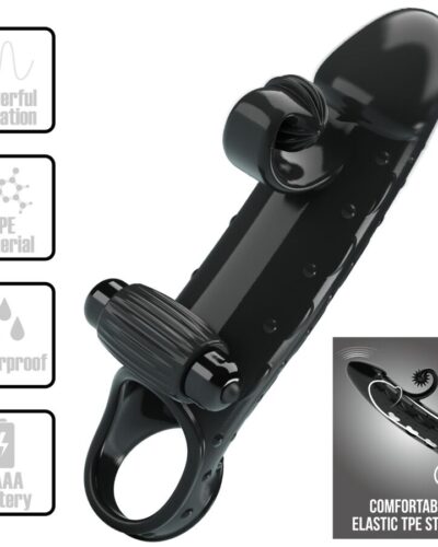 Romance - Vibrating Penis Sleeve Black
