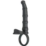 Pretty Love - Tatum Vibrating Penis Ring With Plug 10 Vibrations Black