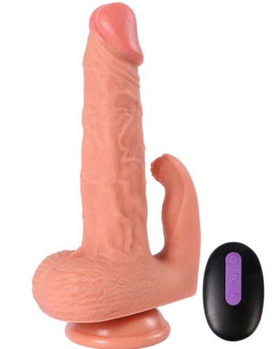 Shequ - Hayden Dildo And Clitoris Stimulator With Vibration And Remote Control 16 cm