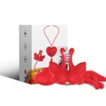 Armony - Magnetic Nipple Clamps with Vibration Butterfly Shape Red