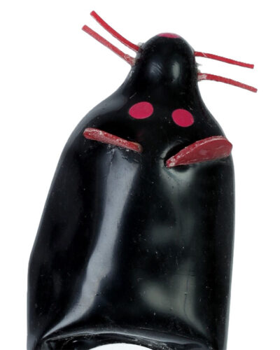 Condomerie - Handpainted Novelty Condoms Black Mouse XL