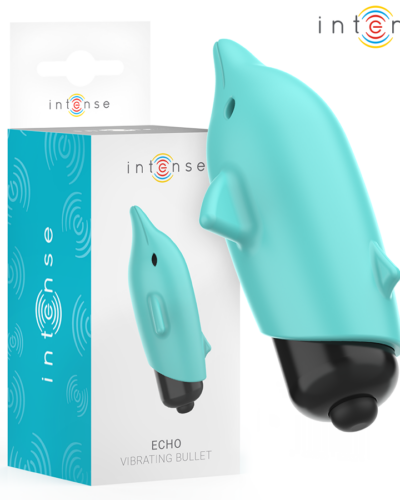 Intense - Echo Vibrating Bullet Dolphin Blue 8 X 4.7 cm