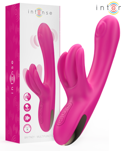 Intense - Britney Multifunction Rabbit Vibrator 23 cm Pink