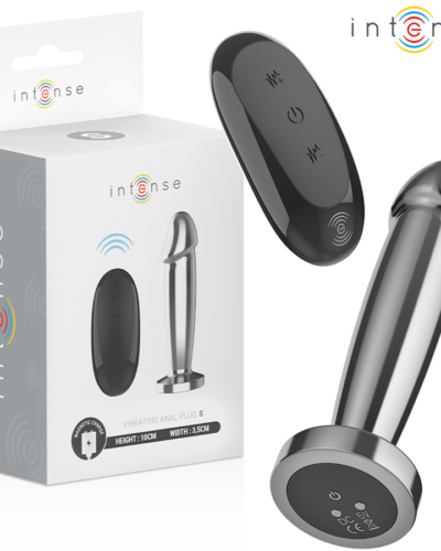 Intense - Anal Plug 10 Vibrations Metal Dildo With Remote Control S
