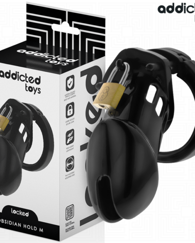 Addicted Toys Locked - Obsidian Hold Penis Cage Size M