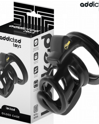 Addicted Toys Locked - Gilden Cage Silicone Penis Cage 8.5 cm