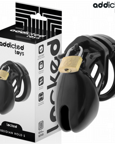 Addicted Toys Locked - Obsidian Hold Penis Cage Size S