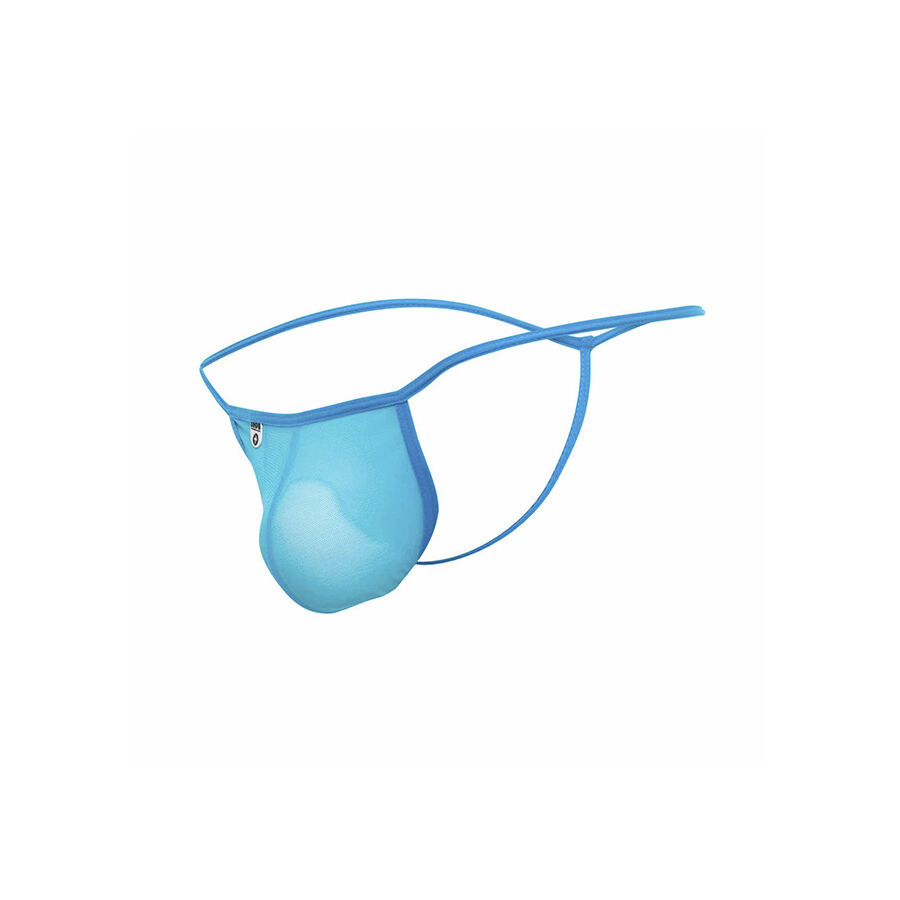 Mob - Transparent T-Shaped Thong Aqua Size S/M - Image 4