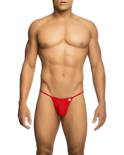 Mob - Red T-Shaped Transparent Thong Size S/M