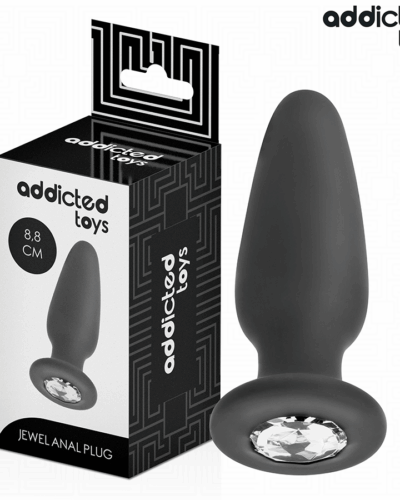 Addicted Toys - Anal Plug With Jewel Silicone Size S 8.8 cm