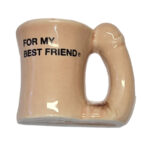 Diablo Picante  Ceramic Mug Magnet With Penis Handle “For My Best Friend”