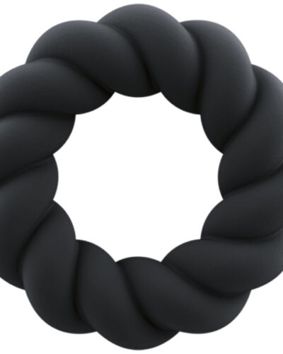 Rocks-Off - Twist Black Silicone Masturbator Ring